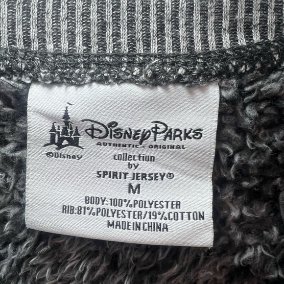Disney Parks Adult Sherpa Spirit Jersey Sweatshirt Gray Walt Disney World Medium - Picture 3 of 13